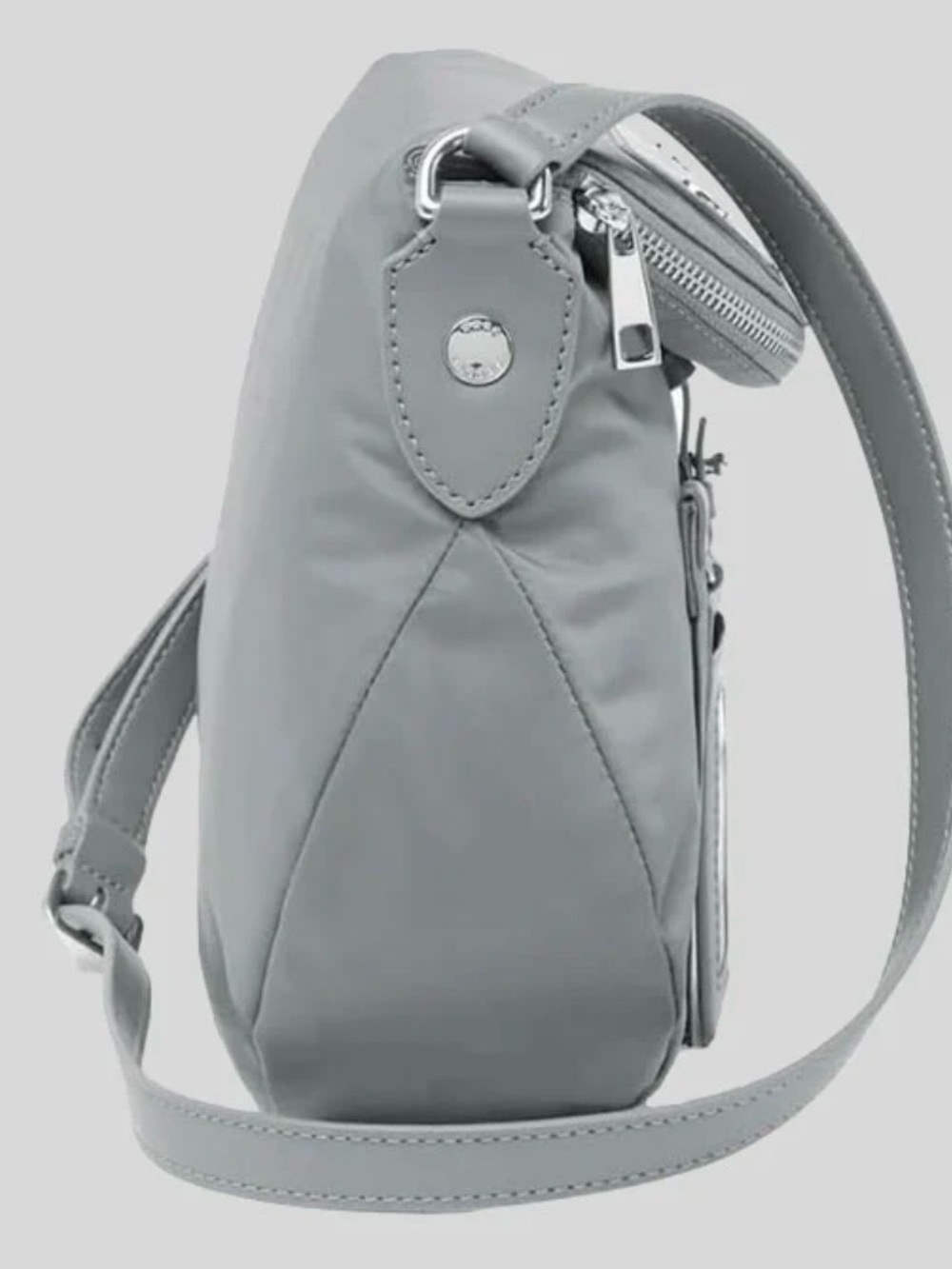 Marc Jacobs Light Gray Nylon Crossbody Bag with ID Window - Picture 3 of 10